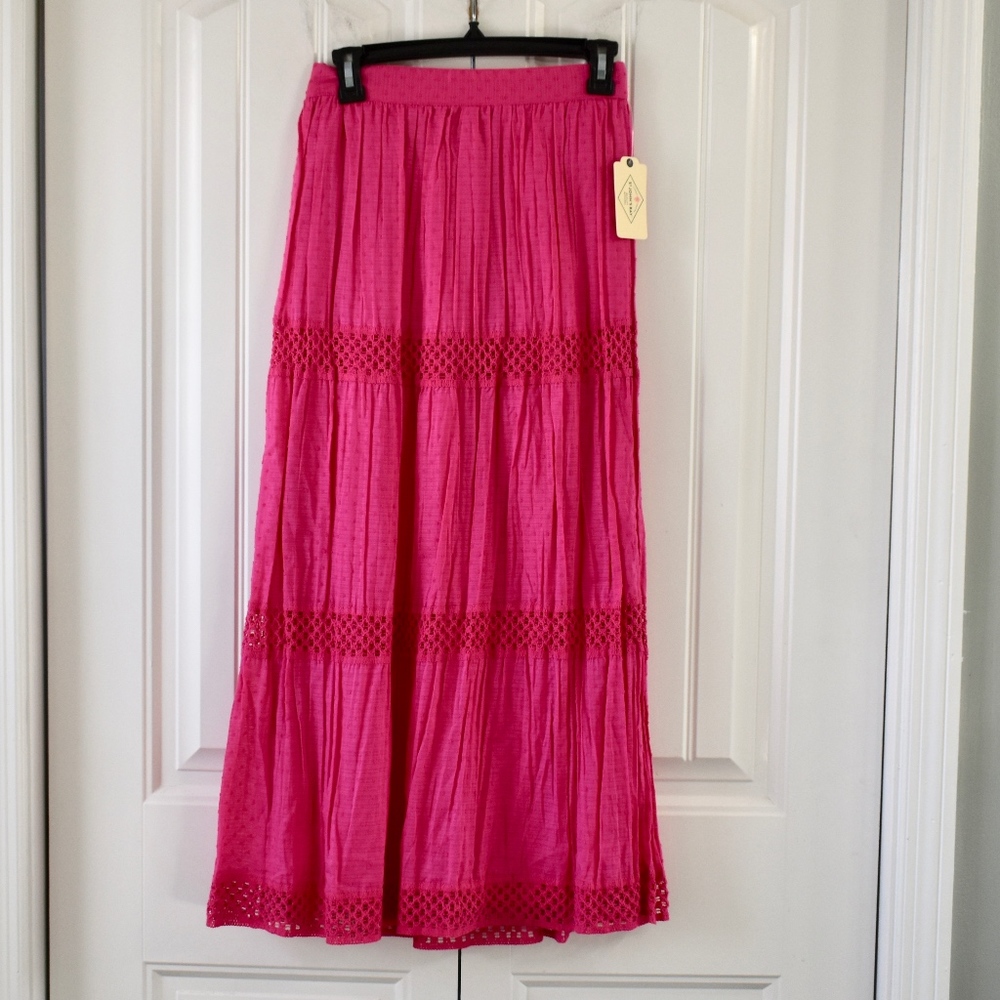 St. John's Bay Cotton Maxi Skirt size XS NWT